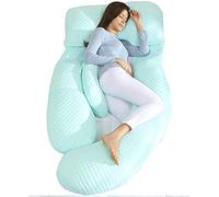 EIERFSKIOT Coussin de Grossesse Coussin de maternité Oreiller de maternité Complet en Forme de U pour Le Sommeil latéral et Le soulagement des maux de Dos, Oreiller de Grossesse pour Dormir avec Un