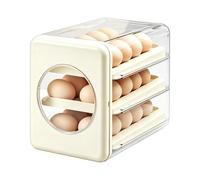 Eierhalter Für Kühlschrank Transparentes Schrägebahndesign Sortierbox | Mit Innerer Schublade Automatisch Gleitender Küehlschrank-Eierhalter Für Küche Restaurant Arbeitsplatte Bäckerei
