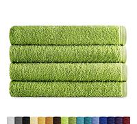 Eiffel Textile Lot de Serviettes Qualité éponge 400 g, Coton, Feuille, Ducha 70x140 cm