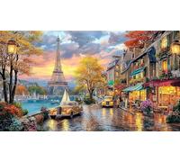 Eiffel-Tower 1000 pièces Puzzle Papier recy fi de Jeu éducatif Cadeau Amusant & Activité Maison pour Adultes et Enfants 70x50/1000 pièces