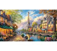 Eiffel-Tower 1000 pièces Puzzle pour Adultes Papier recyclé Jeu Familial Amusant & Stimulant Idée Cadeau Parfaite pour décoration Murale et Cadeaux 38x26/1000 pièces