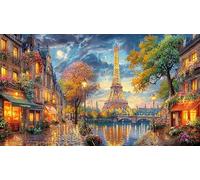 Eiffel-Tower Jeux éducatifs 1000 pièces Puzzle pour Adultes Décoration Murale et Cadeaux Beau Puzzle de décoration pour Adultes et Enfants 38x52/1000 pièces