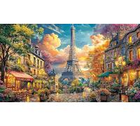 Eiffel-Tower Puzzle 1000 pièces Papier recy xtremement Difficile Idée Cadeau Parfaite pour Adultes Défi de Jeu éducatif 38x26/1000 pièces