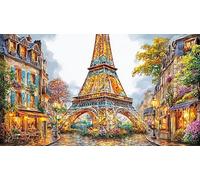 Eiffel-Tower Puzzle pour Femmes et Hommes 1000 pièces Papier recyclé Jeu Familial Amusant & Stimulant Jeux éducatifs Beau Puzzle de décoration 38x52/1000 pièces