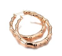 Eiffy Boucles d'oreilles créoles punk en bambou pour femme avec grand cœur, cercle, étoile, vintage, rondes