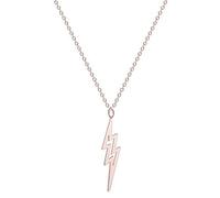 Eiffy Collier ras du cou simple en acier inoxydable avec pendentif en forme de grève de tonnerre pour femme, Métal