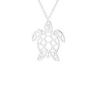 Eiffy Collier tortue de mer origami pour femme avec pendentif géométrique en forme de tortue de mer