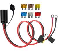 Eifj-2.0m/6.56ft 16 Awg Prise Allume Cigare Femelle Allume Cigare Socket Câble Rallonge Prise Allume Cigare Avec Porte-Fusible À Lame 15a 12v 24v Câble D'alimentation Cc