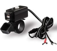 Eifj-Chargeur Allume-Cigare 12v,Prise De Courant Pour Voiture Marine Moto Vtt,Avec Fusible Métallique 10a,Interface De Charge Rapide Usb 3.1,Étanche Ip65