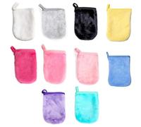 Eiflayn Gant de Toilette,10 Gants de Toilette en éponge 13x9cm,Gant Toilette Visage,Gant Toilette Coloré en éponge Corail Douce,Gant oilette en éponge Démaquillant,Convient pour Lavage du Visage