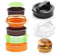 Eiflayn Moule Steak Haché,3 Pièces Presse Steak Haché 2 en 1,Smash Burger,Presse a Hamburger,Presse Burgers Farcis,Smash Burger,Convient Préparation Tous Types Pain Viande
