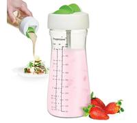 Eiflayn Shaker Vinaigrette,500ml Vinaigrette Mélangeur,Pots à Vinaigrette Secoués à La Main,Shaker Vinaigrette en Verre de Mesure,Vinaigrette