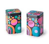 Eigenart Case Cheerful TCF7070109 Lot de 2 boîtes en métal carrées avec fermeture enfichable et capacité de 100 g