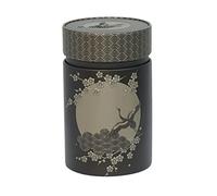 Petite boite en métal Komorebi Noire pour le thé Contenance 150 gr