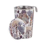 Eigenart Teaeve Patagonia Tasse à double paroi en porcelaine avec couvercle et passoire en acier inoxydable, sans BPA, 350 ml