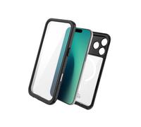 Coque MagSafe Intégrale 360° pour iPhone 17 Pro Étanche IP68 Drop-Test 2m Eiger Noir / Transparent