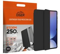 Eiger Étui pour Galaxy Tab S10 FE Plus - Folio renforcé à support magnétique - Noir