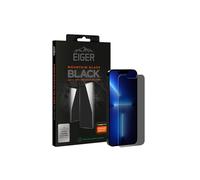 Eiger, protection d'écran pour iPhone 13/13 Pro/14 Privacy en verre trempé 2.5D de qualité supérieure, noir transparent