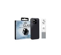 EIGER Verre protecteur d'objectif d'appareil photo 3D pour iPhone 13 Pro Max avec kit de nettoyage Blanc/noir