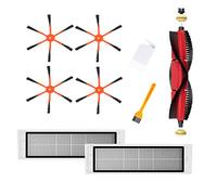 Eighosee 1 brosse principale amovible + 4 brosses latérales orange à 6 bras + 2 filtres + 2 brosses de nettoyage pour aspirateur robot S50 S51 S55 S5 S6
