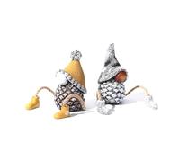 Eighosee 2 Pièces Étagères avec Jambes Pendantes Uniques Mini Résine sans Poupée Statue Résine