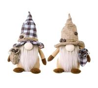 Eighosee 2 Pièces Gnomes en Peluche Décorations de Noël Décorations pour Cadeau de Pendaison de Crémaillère Maison Bureau Ferme