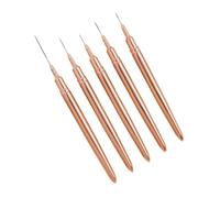 Eighosee 5 Pièces 7/9/11/15/25 mm Ensemble de Pinceaux à Ongles Gel UV Kits de Pinceaux à Ongles Français Rayure Ligne Peinture Dessin Fleur Stylo Outils, Facile à Utiliser D