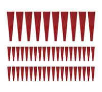 Eighosee 50 PCS Manchons de Roses Individuels Sac d'emballage de Fleurs, Emballages Floraux en Plastique pour la Saint-Valentin, Rouge