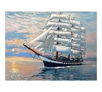 Eighosee 5D DIY Diamant Peinture Bateau Paysage Point de Croix Couture Couture Diamant Broderie DéCoration de Diamant Nouveau Mariage