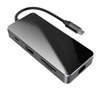 Eighosee 8 en 1 USB-C HUB Type-C Lecteur de Carte Multiport Adaptateur 4K pour Notebook, Gigabit LAN Port