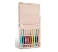 Eighosee 9pcs Crochets au Crochet en Aluminium à la Main, Ergonomique, Rationalisation des Aiguilles au Crochet 3,5 Mm-8 mm