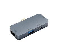 Eighosee Adaptateur C vers adaptateur 4 en 1 de type C vers audio 60 W à charge convertisseur de port USB 4K HDTV Hub pour Pro