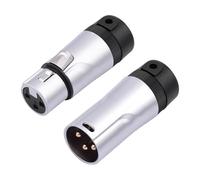 Eighosee Adaptateur de Soudure pour Microphone XLR Compact Mâle/, Connecteur à Souder XLR 3 Broches à Angle Droit Réglable à 90°, Extrémités XLR 3 Broches