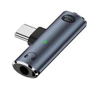 Eighosee Adaptateur USB C vers Prise Audio avec Charge 100 W, 2 en 1 USB C vers Prise Casque 3,5 mm pour Interface de Type C Série, A