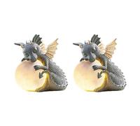 Eighosee Adorable Statue de Dragon - Grande Figurine de en Résine, Sculpture Décorative de Jardin