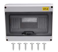 Eighosee Boîtier de Protection IP65 pour Disjoncteur HT-8 Way Mcb Distribution Protection Box ABS Power Electronic Din Rail Enclosure