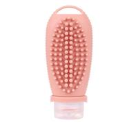Eighosee Bouteille Vide Rechargeable de Voyage en Silicone avec Brosse de Nettoyage Du, Bouteilles de Shampooing Portables, Contenants de Lotion Cosmétique pour les Voyages, D