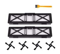 Eighosee Brosse latérale de rechange pour série D D75 D80 D85 et Connected Series D3 D5 & Botvac 65 70E 75 80 85 avec 4 brosses latérales et 2 filtres