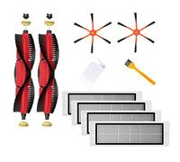 Eighosee Brosse principale amovible + brosse latérale orange à 6 bras + filtre + brosse de nettoyage pour robot aspirateur / S50 S51 S55 S5 S6