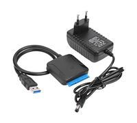 Eighosee Câble de DonnéEs USB vers, Câble USB3.0 Easy Drive 2,5/3,5 Pouces Câble Adaptateur de Disque Dur (Prise EuropéEnne)
