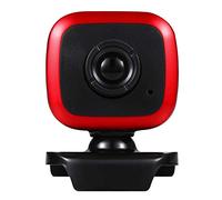 Eighosee Caméra pour ordinateur, lecteur USB 2.0 gratuit, ordinateur portable, vidéo avec microphone et webcam en direct (rouge)