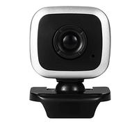 Eighosee Caméra pour ordinateur, lecteur USB 2.0 gratuit, ordinateur portable, vidéo avec microphone et webcam en direct (gris argenté)