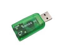 Eighosee Carte Son USB Carte Son Externe USB vers Adaptateur Audio Stéréo 3,5 mm pour Win 7 8 Haut-Parleur Android Casque D'Ordinateur Portable Vert