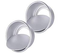Eighosee Ensemble de Moule à Gâteau de 6 Pouces, Moule à Gâteau Rond 2 PièCes SéRies Moules à Gâteau en Aluminium, Moule à Gâteau AntiadhéSif avec Fond Amovible pour la Cuisson au Four