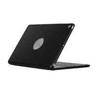 Eighosee Étui de clavier pour les nouveaux modèles 2018, 2017, Pro 9.7, Air 1 et 2 - Clavier silencieux amovible Bluetooth - Coque fine (noir)