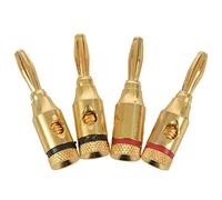 Eighosee Fiches Banane 4 X 4 Mm pour Les Connexions de Câbles D'Enceintes/PlaquéEs Or