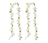 Eighosee Guirlande de fleurs artificielles de vigne de cerisier blanche pour l'art, le mariage, le bureau