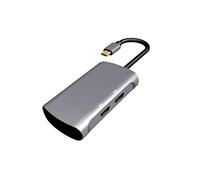 Eighosee Hub USB 2 en 1 type C vers double hub en alliage d'aluminium haute vitesse type C station d'accueil