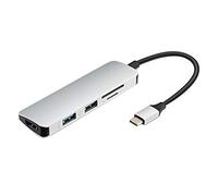 Eighosee Hub USB 5 en 1 USB 3.0 à quatre ports - Adaptateur HUB lecteur de carte Hub USB 3.0 Hub USB Splitter haute vitesse adaptateur accessoires informatiques