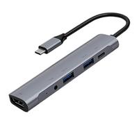 Eighosee Hub USB C 5 ports USB 3.1 Type C vers USB 3.0 4K 3,5 mm Casque USB C Type C HUB